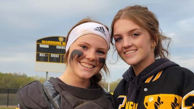 Watkins Memorial softball Carsyn Cassidy and Jordan Wycuff